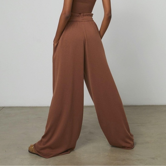 Lunya Cozy Cotton Silk Relaxed Ankle Pants Humble Brown (Walnut) NWOT NEW - Picture 4 of 11